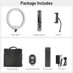Hagibis 21” Dimmable Ring Light with Stand