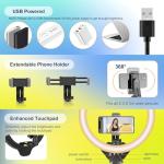 Aureday 14" Dimmable Selfie Ring Light and Tripod