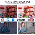 Adjustable Desk Ring Light for Selfies and Videos