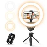 UBeesize 10" Dimmable Selfie Ring Light & Tripod