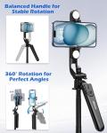 UBeesize 64'' Phone Tripod with Light & Remote