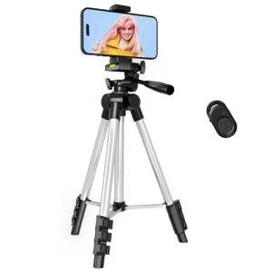 Lusweimi 44-Inch Phone Tripod with Remote