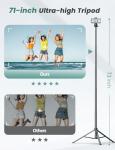 Portable 71'' Phone Tripod and Selfie Stick