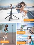 ANXRE 71" Tripod and Selfie Stick Combo