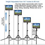 Adjustable 65-Inch iPad Tripod Stand with Rotation