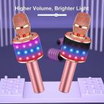 BONAOK Bluetooth Karaoke Microphone with Lights