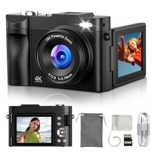 4K Digital Camera with 16X Zoom for Vlogging