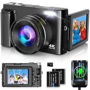48MP 4K Camera with Flip Screen and Zoom