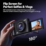 4K Digital Camera with 16X Zoom for Vlogging