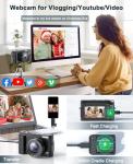 48MP 4K Vlogging Camera with Flip Screen
