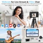 48MP 4K Camera with Flip Screen and Zoom