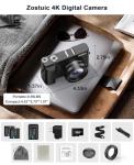 48MP 4K Vlogging Camera with Flip Screen