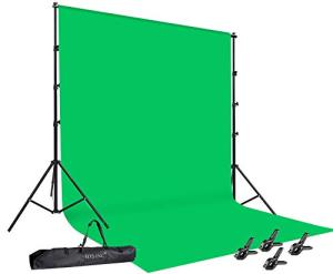 Green Screen Setup with Stand and Carry Bag