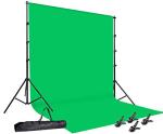 Green Screen Setup with Stand and Carry Bag