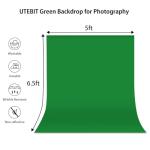 UTEBIT 5x6.5ft Green Screen Backdrop for Videos