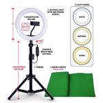 DIY Ring Light Kit with Green Screen & Phone Mount