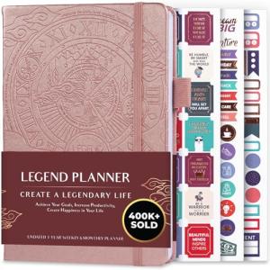 Legend Planner: A5 Goal-Setting Organizer in Rose Gold