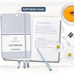 Panda Planner A5 Wide-Ruled Notebook in Gray