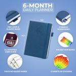 Clever Fox Undated Daily Planner Notebook - Mystic Blue