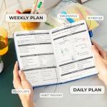 Clever Fox Undated Daily Planner Notebook - Mystic Blue