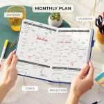 Clever Fox Undated Daily Planner Notebook - Mystic Blue