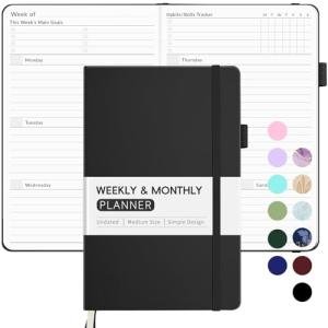 Undated Weekly Planner 2025 - A5 Organizer Notebook