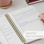 Undated Daily Planner with Hourly Schedule