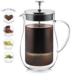 Teabloom Stay-Hot 27-Ounce Glass French Press