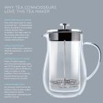 Teabloom Stay-Hot 27-Ounce Glass French Press