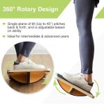 StrongTek Wooden Balance Board for Core & Stability