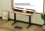 Claiks Adjustable Electric Standing Desk with Drawers