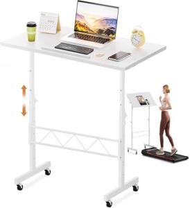 Adjustable Height Mobile Standing Desk for Home Office