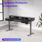 Electric Height Adjustable Standing Desk with Drawers