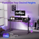 Electric Height Adjustable Standing Desk with Drawers