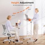 Adjustable Height Mobile Standing Desk for Home Office