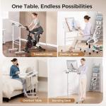 Adjustable Height Mobile Standing Desk for Home Office