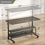 Adjustable Standing Desk with Power Outlets - 39