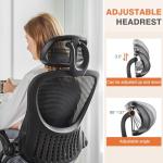 Ergonomic Rolling Desk Chair with Adjustable Headrest
