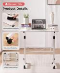Adjustable Height Rolling Standing Desk with Wheels