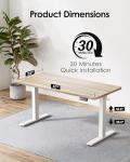 Adjustable Electric Standing Desk - 47 x 24 Inch