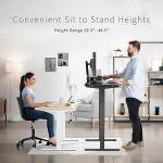 VIVO Electric Adjustable Standing Desk, Black 60x24