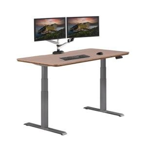 Adjustable Electric Standing Desk - Walnut Finish