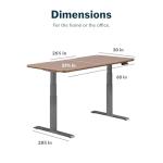 Adjustable Electric Standing Desk - Walnut Finish