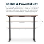 Adjustable Electric Standing Desk - Walnut Finish