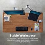 Adjustable Electric Standing Desk - Walnut Finish