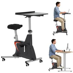 FLEXISPOT Under Desk Exercise Bike with Removable Desktop