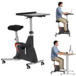 FLEXISPOT Under Desk Exercise Bike with Removable Desktop