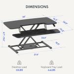 FLEXISPOT 36-inch Height Adjustable Desk Converter