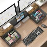 WESTREE Dual Monitor Stand with Storage Drawers