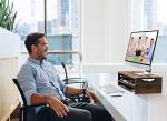 Wooden Dual-Tier Monitor Stand with Storage